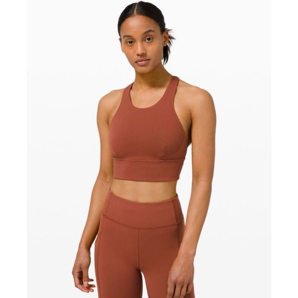 LULULEMON Women’s Brier Rose Wunder Train Longline Sports Bra Size 6